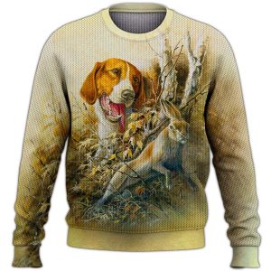 Beagle Rabbit Hunting Sweater, Beagle Sweater, Dog Sweater For Humans