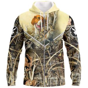 Beagle Hunting Rabbit Zipper Hoodie, Beagle Zipper Hoodie, Dog Zipper Hoodie For Humans